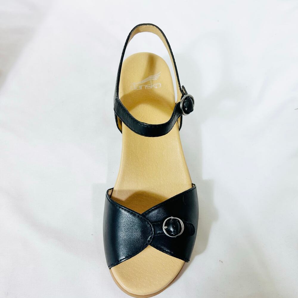 Dansko Tessie Napa Multi-Strap Sandal Black Women 8.5 EU 39 New with Box - Picture 6 of 10